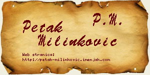 Petak Milinković vizit kartica